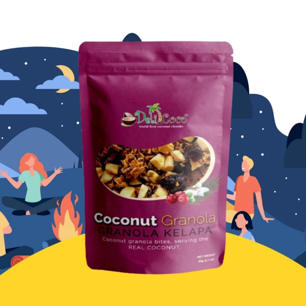 Delicoco Goodness Mix Coconut Granola with Cranberries  (60 grams)