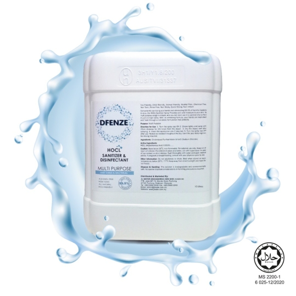 Dfenze HOCL Sanitizer & Disinfectant 10 Litres Dfenze HOCL Sanitizer Dfenze HOCL Sanitizer Selangor, Malaysia, Kuala Lumpur (KL), Puchong Service | JL Water Engineering Sdn Bhd