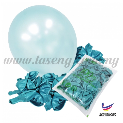 12inch Metallic Balloon - Aqua 100pcs (B-MR12-877P)