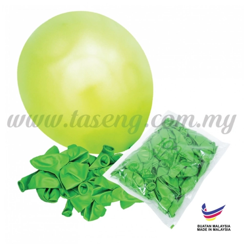 12inch Metallic Balloons - Lime Green 100pcs (B-MR12-871P)