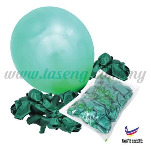 12inch Metallic Balloons - Green 100pcs (B-MR12-870P)