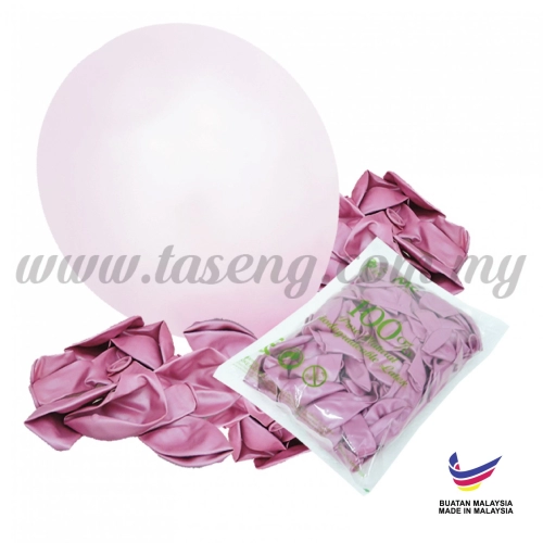 12inch Metallic Balloons - Pink JH 100pcs (B-MR12-834P)
