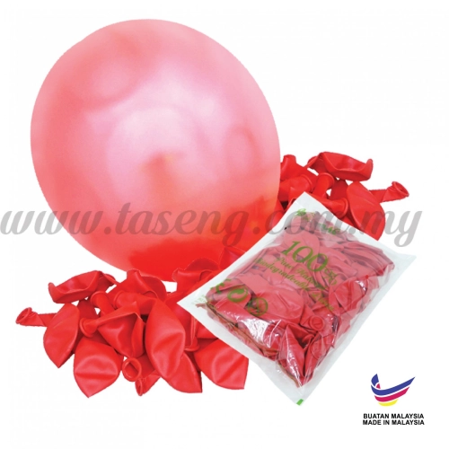 12inch Metallic Balloons - Red 100pcs (B-MR12-830P)