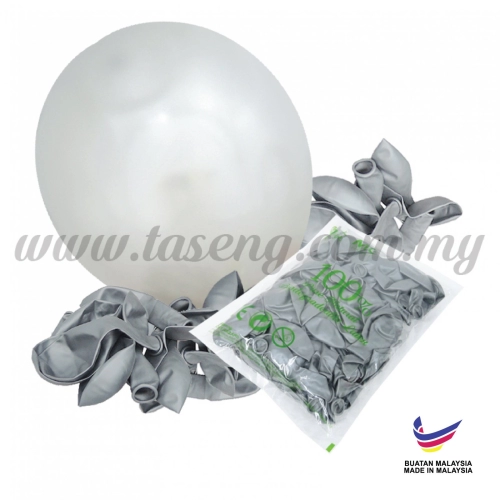 12inch Metallic Balloons - Silver 100pcs (B-MR12-801P)
