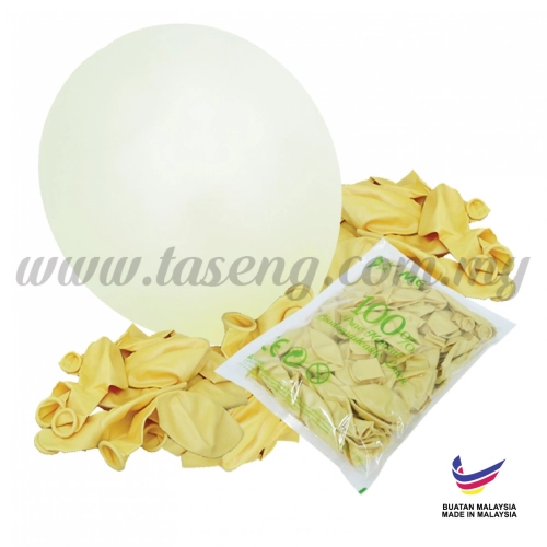  12inch Metallic Balloons - Ivory 100pcs (B-MR12-812P)