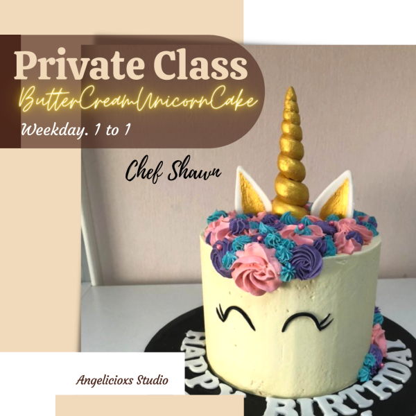 Private Class Buttercream Unicorn Cake Weekly Private Workshop Kuala Lumpur (KL), Malaysia, Selangor, Danau Desa Class, Lesson, Workshop | Angelicioxs Studio