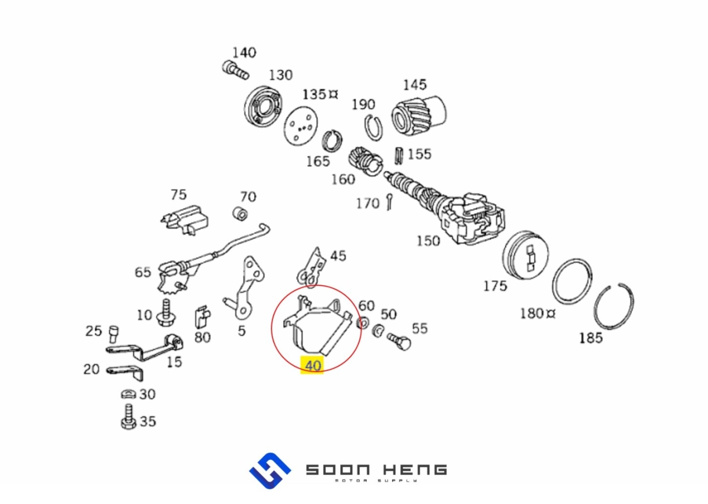 Mercedes-Benz with Transmission 722.4 - Declutching-Start or Back-Up Light or Kick-Down Switch (Original MB) 