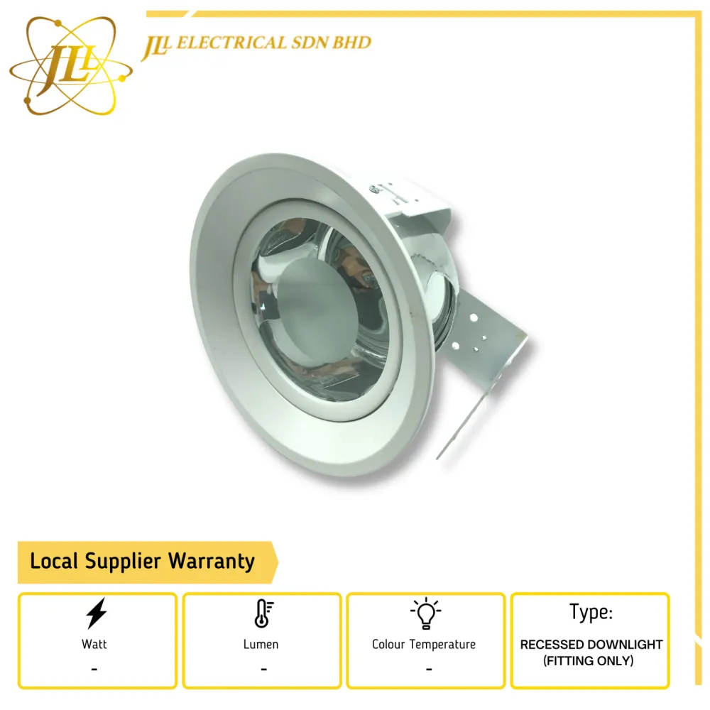 A708 M MWH/2xE27 RECESSED DOWNLIGHT FITTING ONLY