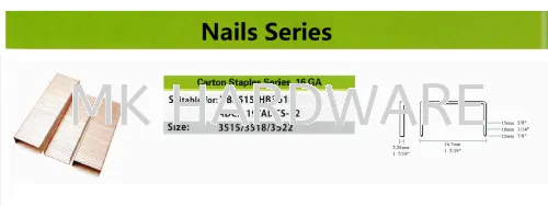 AIR NAIL CARTON STAPLES SERIES 16 GA