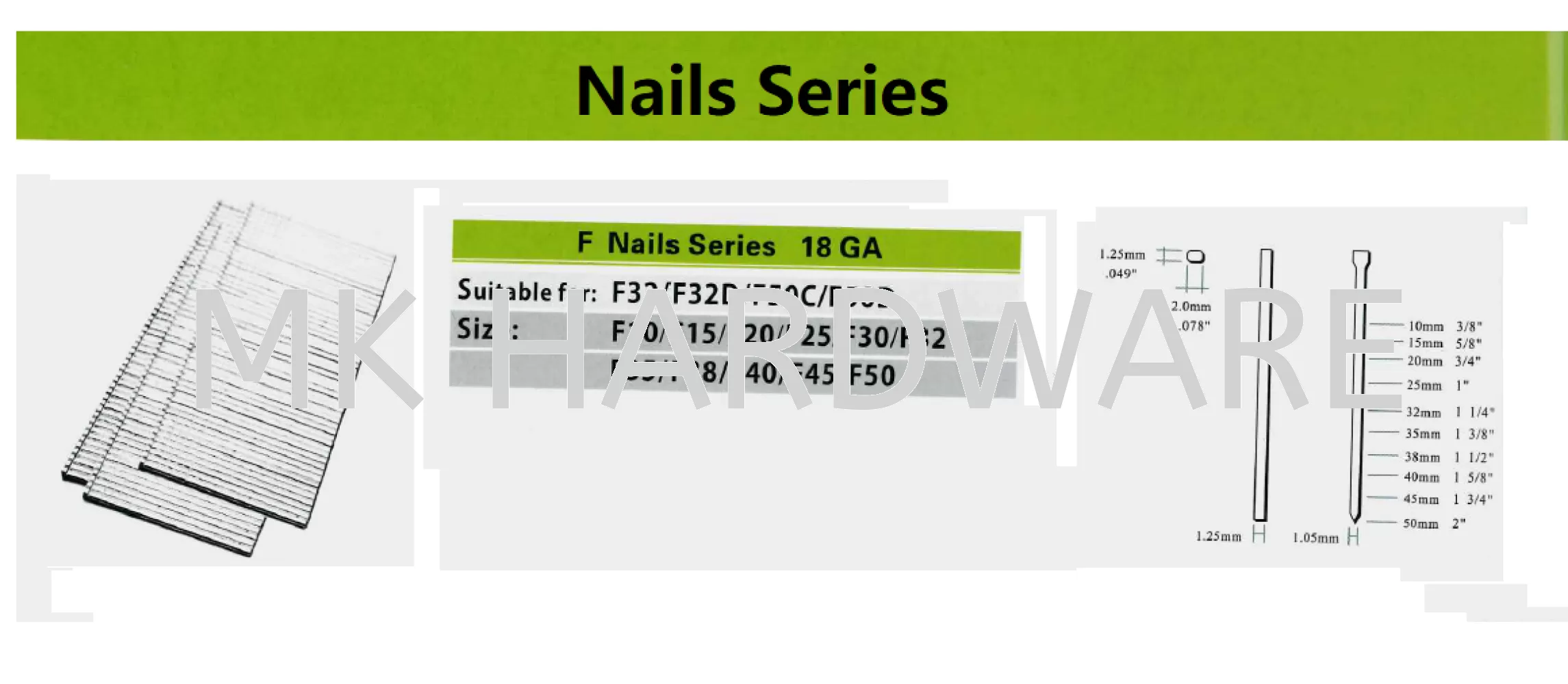 AIR NAIL F NAILS SERIES 18 GA