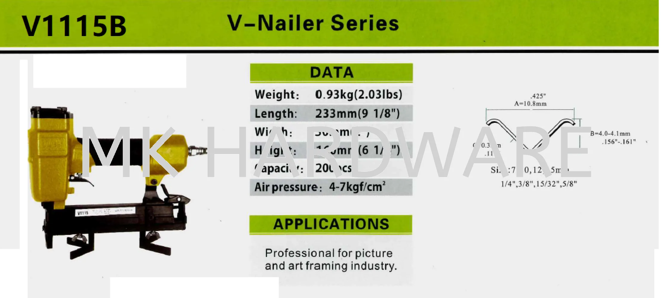 MEITE V-NAILER SERIES V1115B