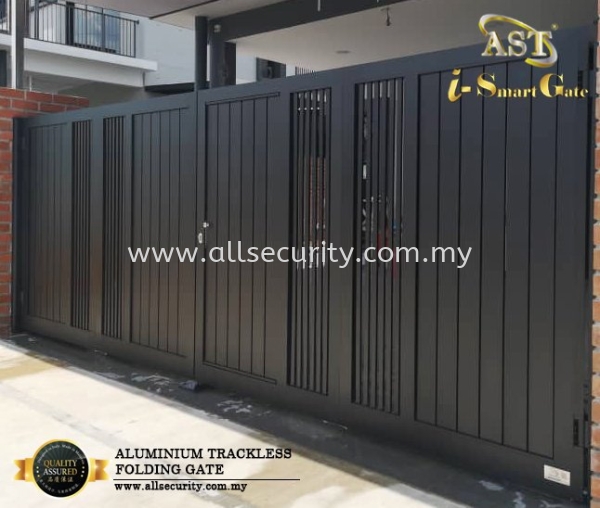 ALUMINIUM TRACKLESS FOLDING GATE Aluminium Trackless Folding Gate Aluminium Gate - i-SmartGate Singapore, Malaysia, Johor, Selangor, Senai Manufacturer, Supplier, Supply, Supplies | AST Automation Pte Ltd