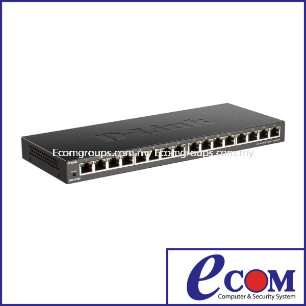 D-LINK 16-Port Gigabit Unmanaged Switch DGS-1016S D-LINK Johor, Malaysia, Muar Supplier, Installation, Supply, Supplies | E COM COMPUTER & SECURITY SYSTEM