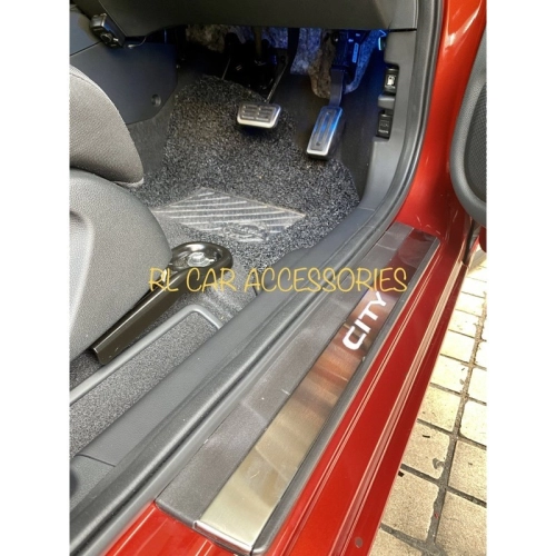 Honda City GN2 Sedan Hatchback 2020 2021 2022 Foot Door Side Step Sport Padel Steel Led Plate Scuff Protector Cover