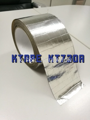 KTAPE KTA KT730A (100mm [W] x 100m [L]) Reflective Aluminium Paper Foil Scrim Kraft (FSK) Acrylic Tape, 8x8 Fiberglass Scrim Reinforced