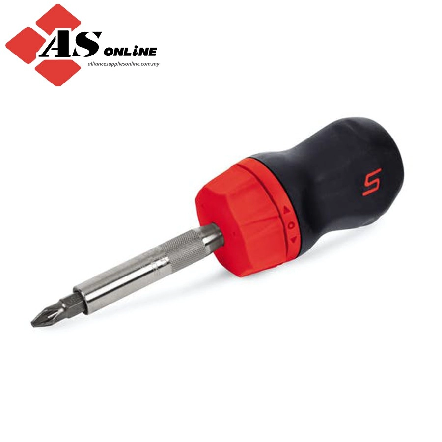 SNAP-ON Ratcheting Soft Grip Stubby Screwdriver (Red) / Model: SGDMRC11A