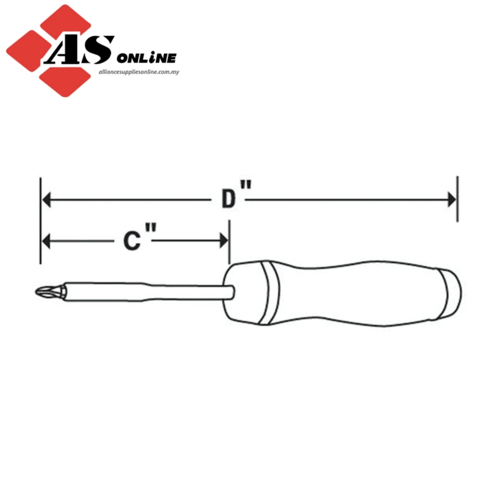 SNAP-ON Ratcheting Soft Grip Stubby Screwdriver (Green) / Model: SGDMRC11AG