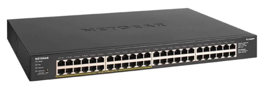 GS348PP-100EUS - NETGEAR GS348PP 48-Port Gigabit Ethernet Unmanaged PoE+ Switch - with 24 x PoE+ @ 380W