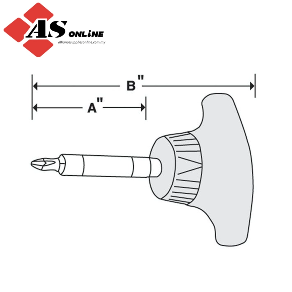 SNAP-ON T-Handle Ratcheting Magnetic Standard Screwdriver (Red) / Model: SSDMRT4R