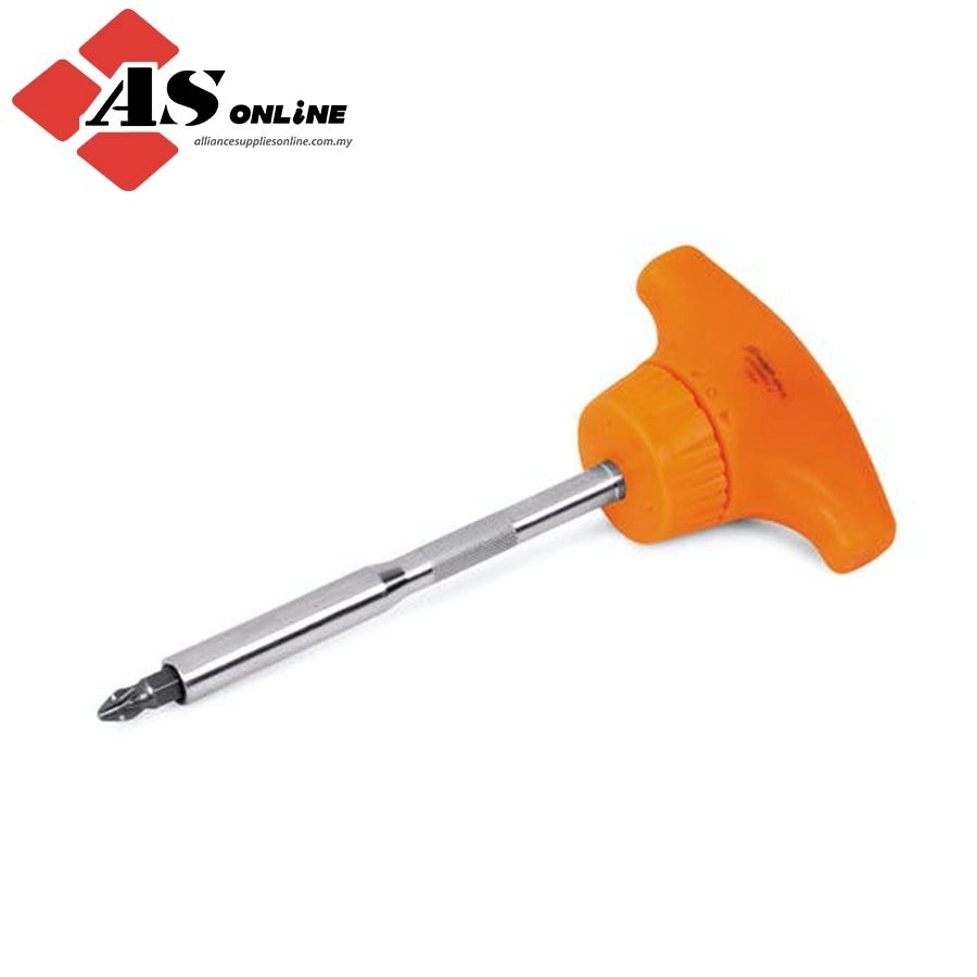 SNAP-ON T-Handle Ratcheting Magnetic Standard Screwdriver (Orange) / Model: SSDMRT4O