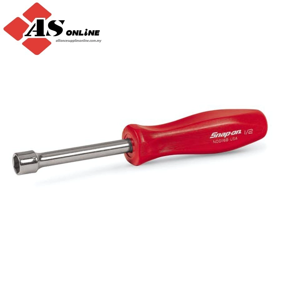 SNAP-ON 6-Point SAE 1/2" Hard Handle Nut Driver (Red) / Model: NDD116BR
