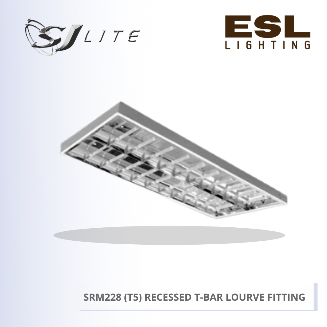 SJ LITE MIRROR LOUVRE FITTING SRM228 IMPERIAL RECESSED T-BAR MOUNTED T5