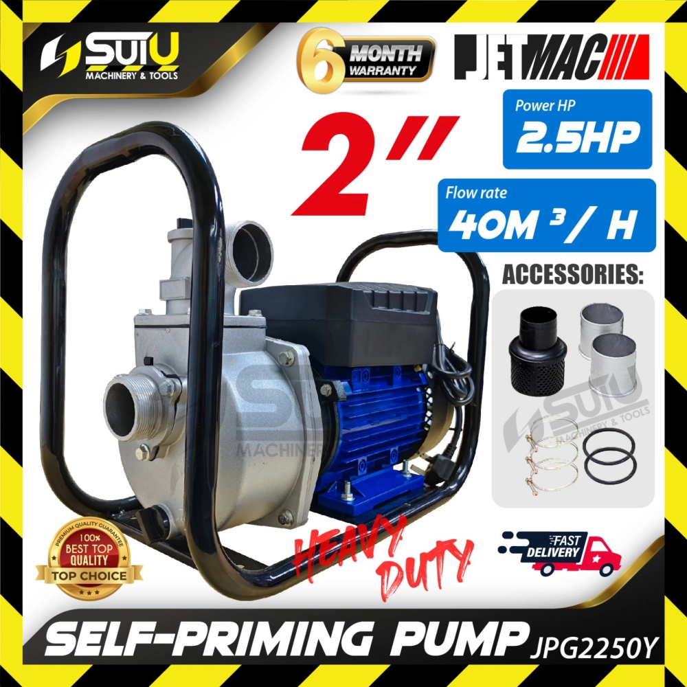 JETMAC JPG2250 / JPG2250S / JPG2250Y 2.5HP 2" Self Priming Pump / Pam Air 2900RPM