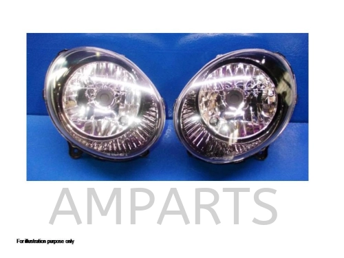 Perodua Kancil 2002 Head Lamp Set (Chrome Black)