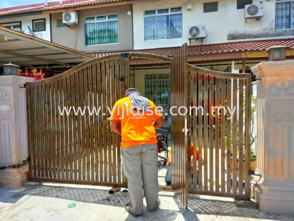  Open Gate Main Gate Metal Works (Grill) Johor Bahru (JB), Gelang Patah, Malaysia, Taman Pelangi Service, Contractor | Yijia Iron Steel Engineering Sdn Bhd