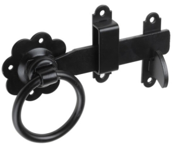 894-6774 - RS PRO Steel Ring Gate Latch with Black Epoxy Finish