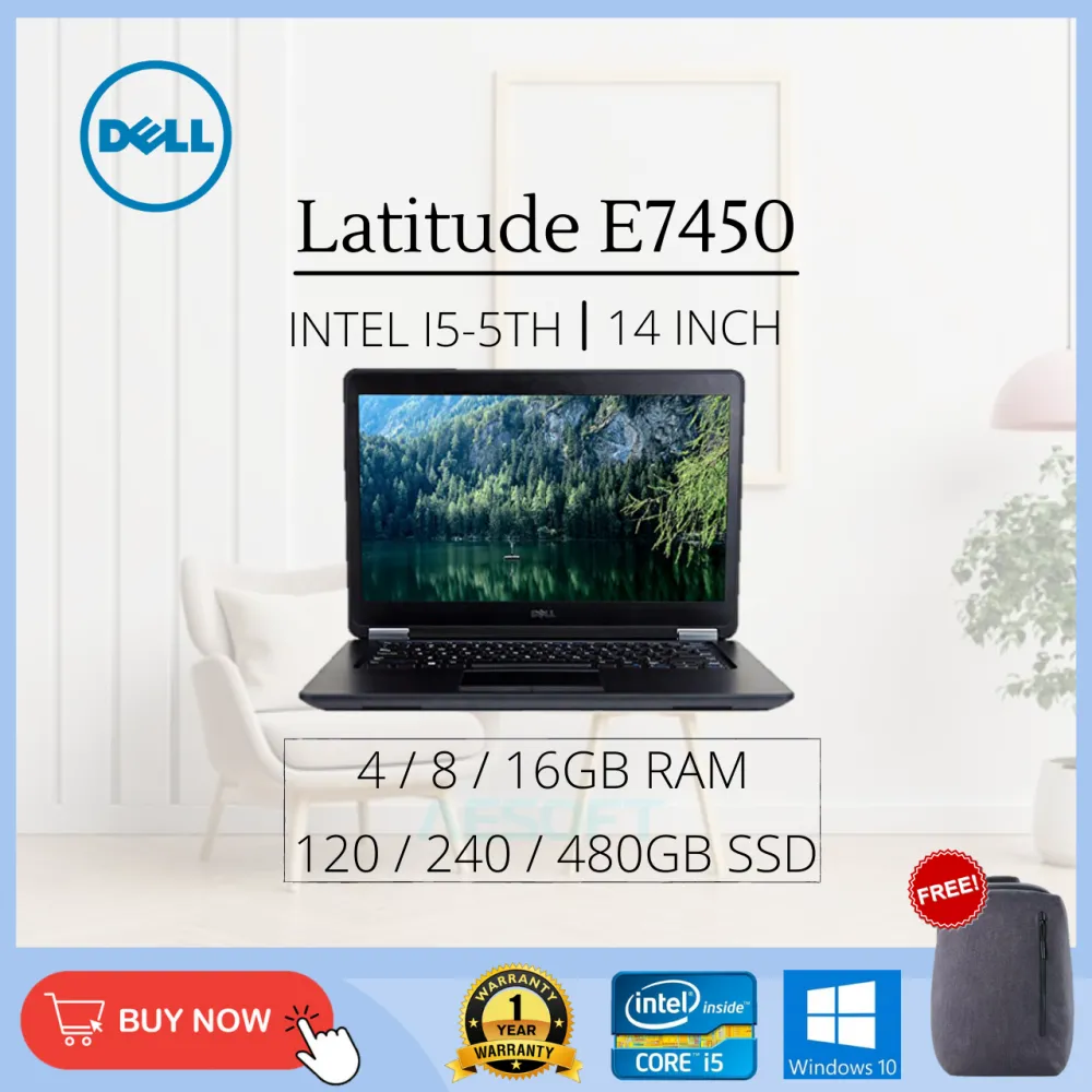 (Refurbished Laptop Grade AAA) Latitude E7450 / 14'' / i5-5th