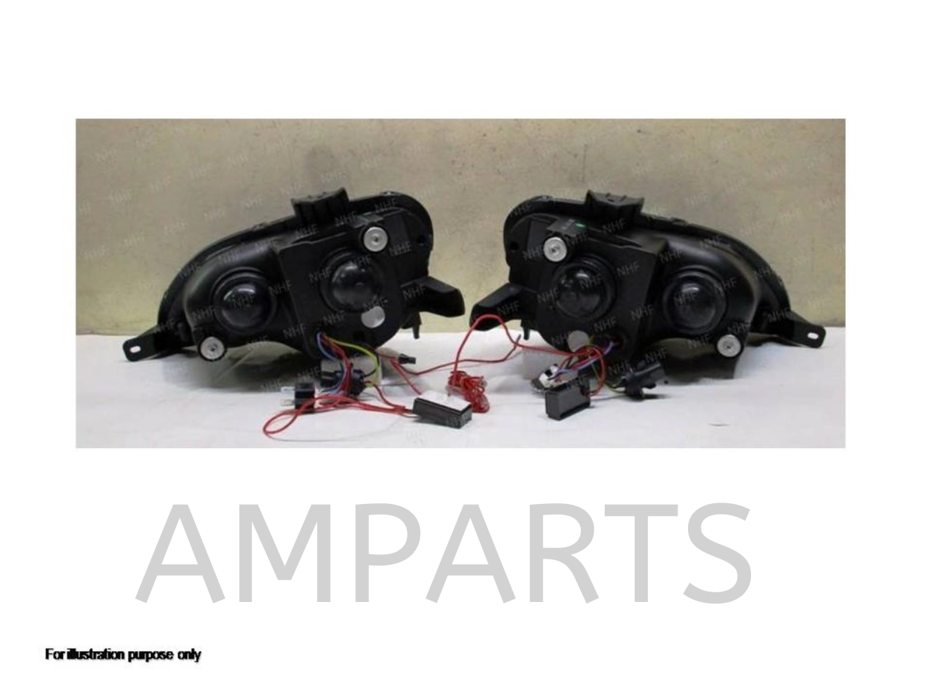 Proton Gen-2 2004 Projector Head Lamp SET (Sequential Stripe Black)