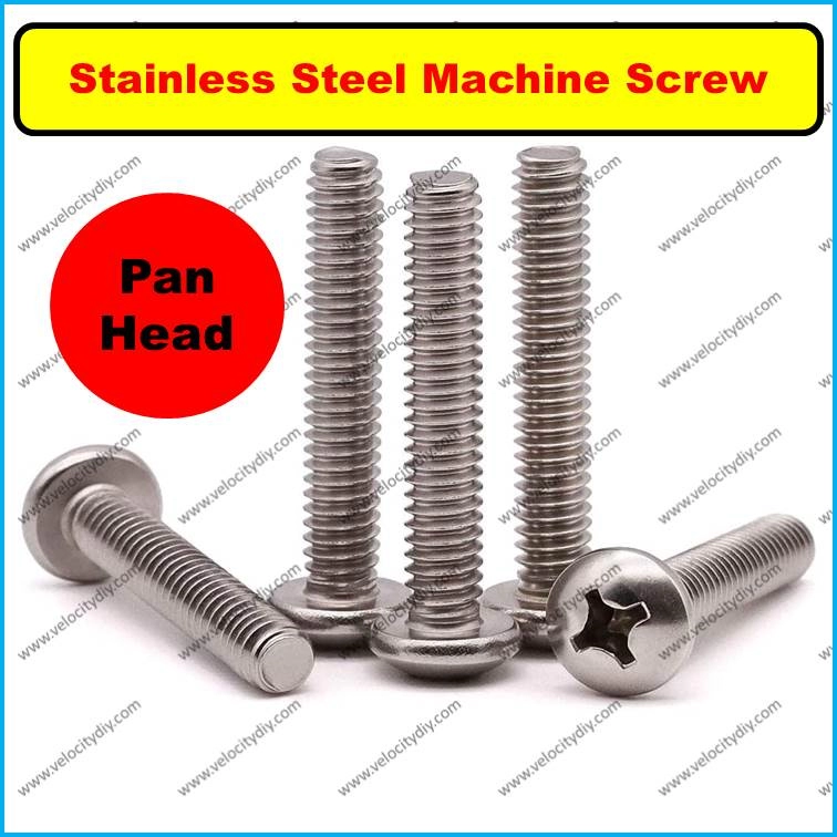 （白钢机械螺丝）Stainless Steel Pan Philips Cross Head Machine Screw SUS304