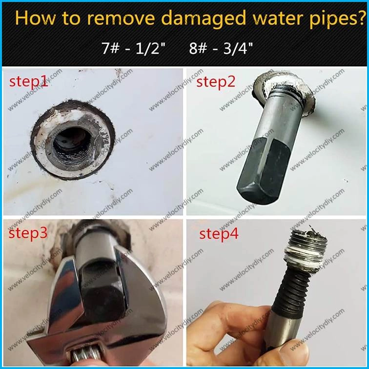 （水管断丝取出器）Water Pipe Screw Remover Two Way Pipe Extractor