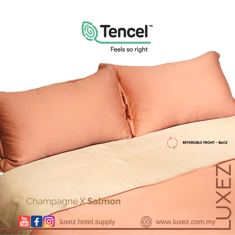 Luxez 100% Tencel Full Bed Set - Champagne Salmon