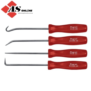 SNAP-ON 4 pc Mini Acetate Handle Pick Set (Red) / Model: ASA204BR