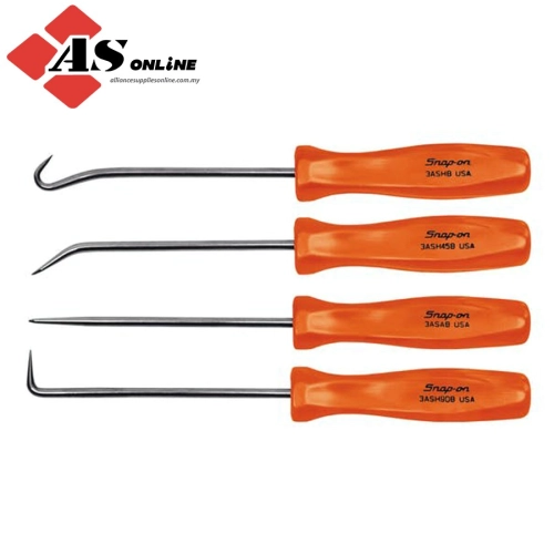 SNAP-ON 4 pc Mini Acetate Handle Pick Set (Orange) / Model: ASA204BO