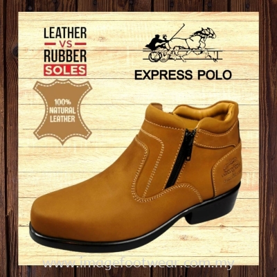 EXPRESS POLO Full Leather Men Shoe- LM-90463- WHISKY Colour