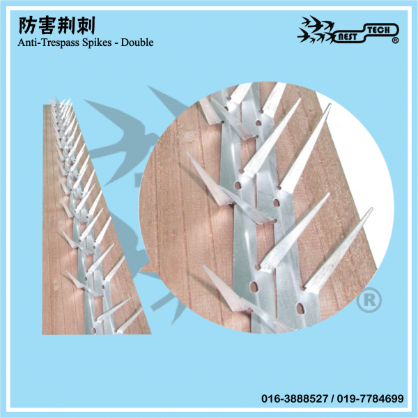 Anti-Trespass Spikes -Double   Accessories  Swiftlet Farming Accessories ר   Supplier, Suppliers, Supply, Supplies | Nest Tech System Sdn Bhd