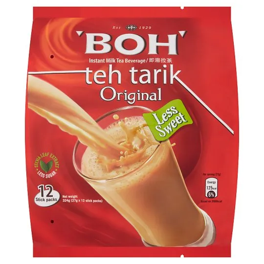 BOH Teh Tarik Original Less Sweet Instant Milk Tea