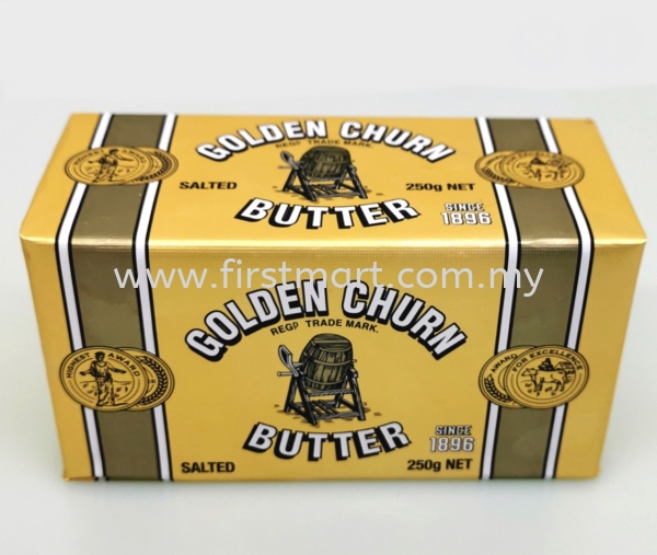 Golden Churn Salted Butter (250g) Butter Bakery Ingredients & Acessories Malaysia, Selangor, Kuala Lumpur (KL), Sungai Besar, Kuala Selangor, Sekinchan Wholesaler, Supplier, Supply, Supplies | First Mart Vital Sdn Bhd