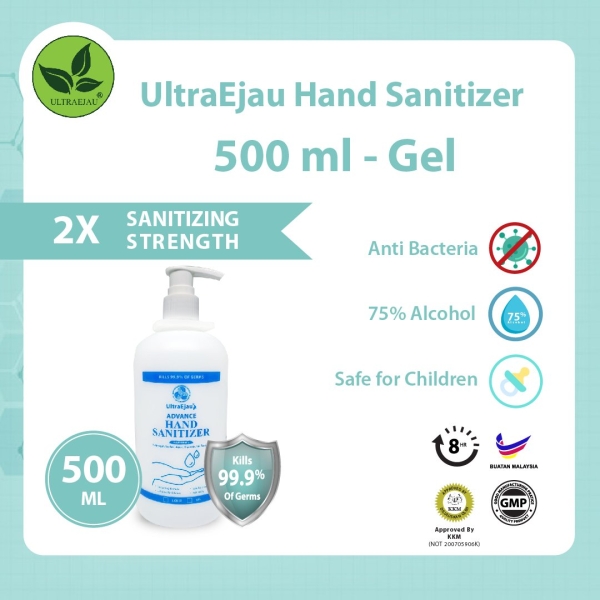 UltraEjau Hand Sanitizer 500ml - Gel Hand Sanitizer & Surface Disinfection Selangor, Malaysia, Kuala Lumpur (KL), Johor Bahru (JB), Penang, Perak Supplier, Suppliers, Supply, Supplies | Kualiti Alam Hijau (M) Sdn Bhd