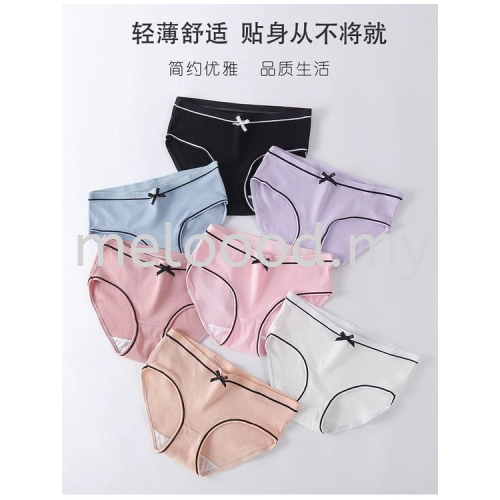 Underwear Women Panties Female Cute Ribbon Panties Ladies Women Briefs 三角螺纹内裤女