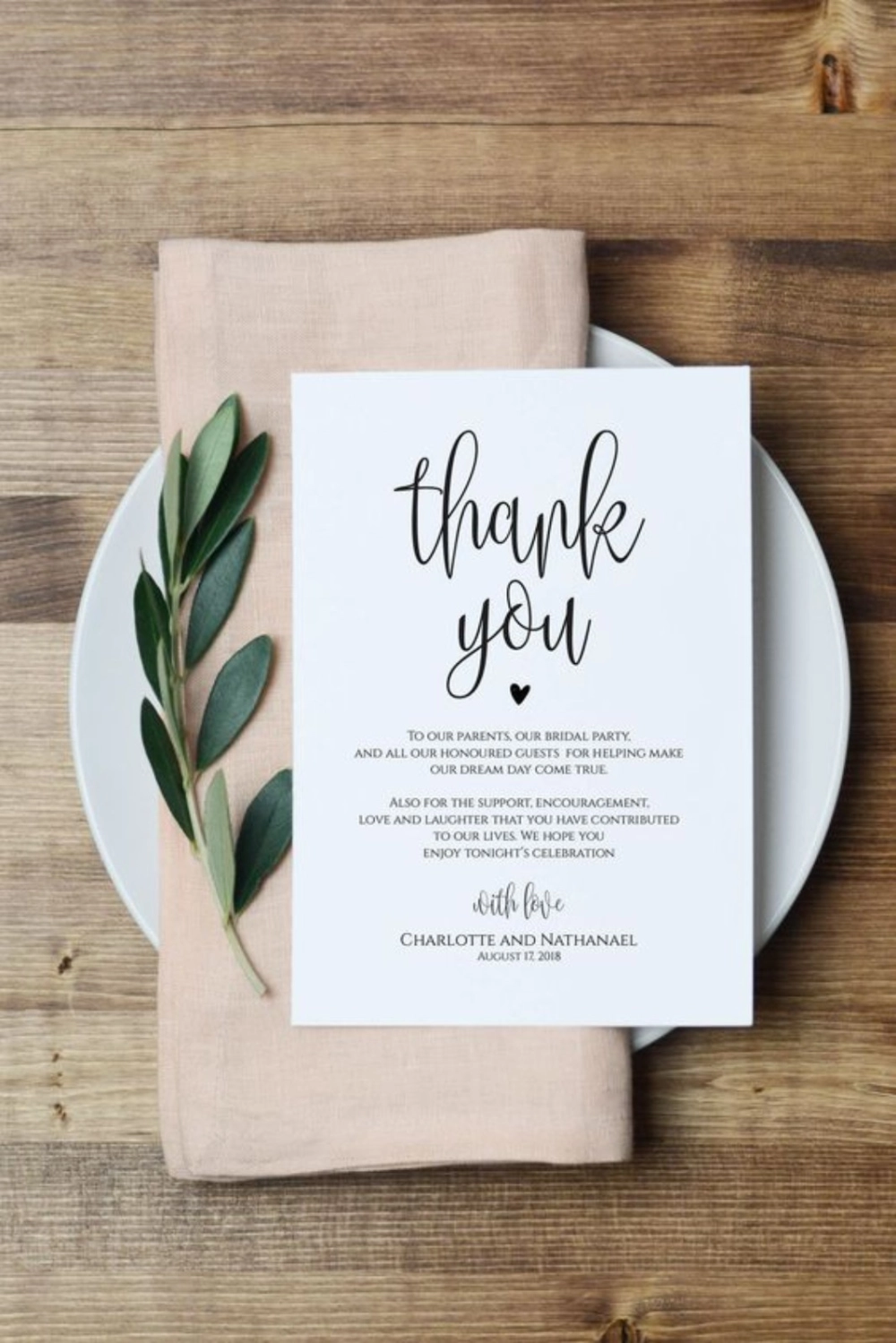 Wedding Thank You Card