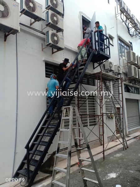 Escape stairs Stairs Metal Works (Grill) Johor Bahru (JB), Gelang Patah, Malaysia, Taman Pelangi Service, Contractor | Yijia Iron Steel Engineering Sdn Bhd
