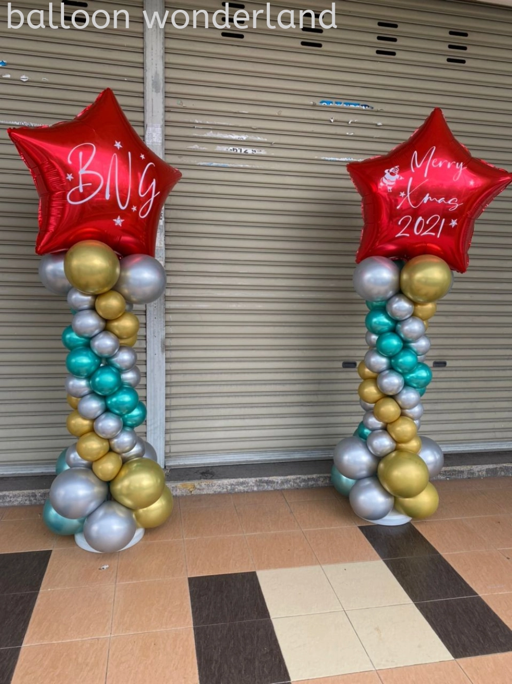 6ft Balloon Column With Foil Star Balloon