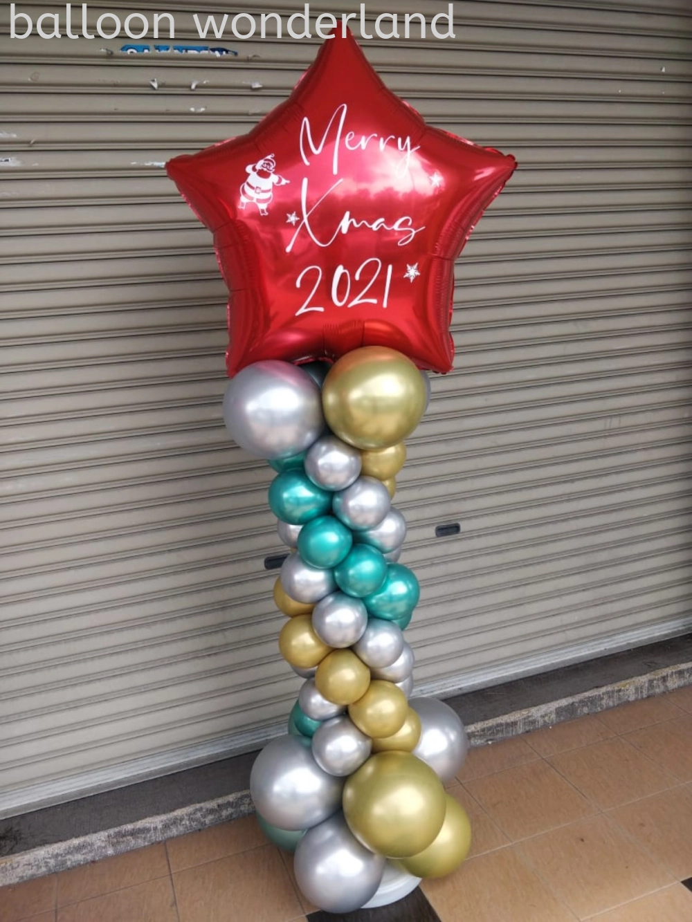 6ft Balloon Column With Foil Star Balloon