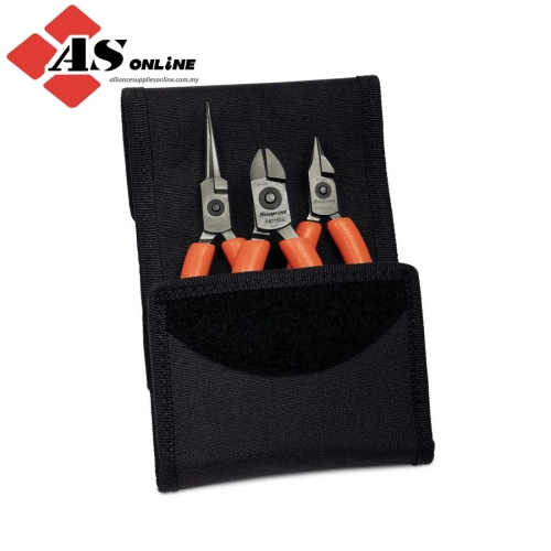 SNAP-ON 3 pc Precision Pliers Set (Orange) / Model: PLP300AO