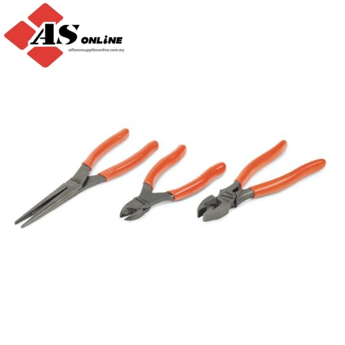 SNAP-ON 3 pc Pliers/ Cutters Set (Orange) / Model: PLR300O