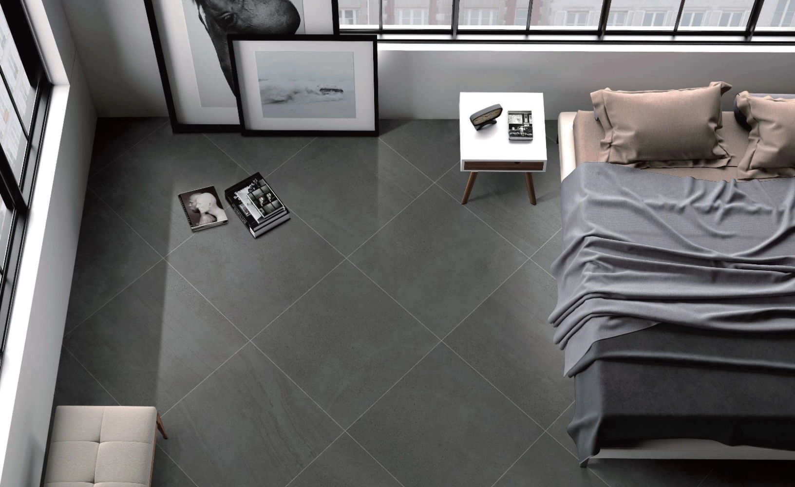 LIMESTONE DARK GREY 600x600x10mm